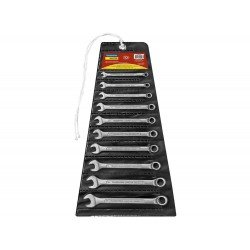 JOGO DE CHAVES COMBINADAS COM PESCOCO 10 PECAS FORJADAS EM ACO ESPECIAL MILIMETRICOS TRAMONTINA