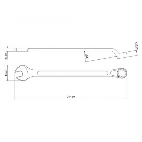 CHAVE COMBINADA COM PESCOCO 3 4 FORJADA EM ACO ESPECIAL CROMADA BOCAS USINADAS TRAMONTINA
