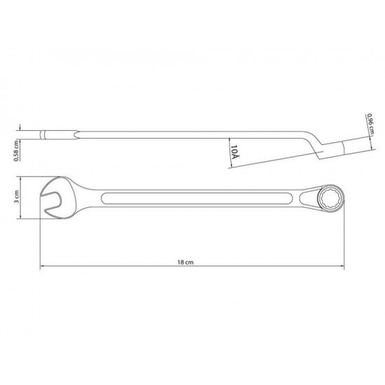 CHAVE COMBINADA COM PESCOCO 13MM FORJADA EM ACO ESPECIAL CROMADA BOCAS USINADAS TRAMONTINA