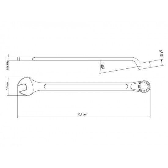 CHAVE COMBINADA COM PESCOCO 24MM FORJADA EM ACO ESPECIAL CROMADA BOCAS USINADAS TRAMONTINA