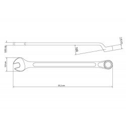 CHAVE COMBINADA COM PESCOCO 27MM FORJADA EM ACO ESPECIAL CROMADA BOCAS USINADAS TRAMONTINA