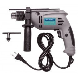 FURADEIRA DE IMPACTO 500W 3/8 PARA USO DOMÉSTICO COM EMPUNHADEIRA TRAMONTINA