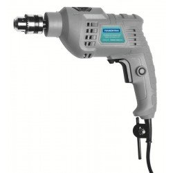 FURADEIRA DE IMPACTO 500 W 3/8 TRAMONTINA PARA USO DOMÉSTICO COM SISTEMA DE REVERSÃO E BOTÃO PARA TRAVAMENTO DE GATILHO 220V 