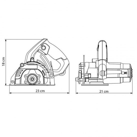 SERRA MÁRMORE 1200W 4.3/8 POLEGADAS USO DOMÉSTICO TRAMONTINA