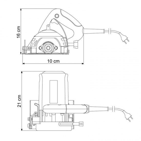 SERRA MÁRMORE 1350 W 4.3/8 TRAMONTINA PARA USO PROFISSIONAL