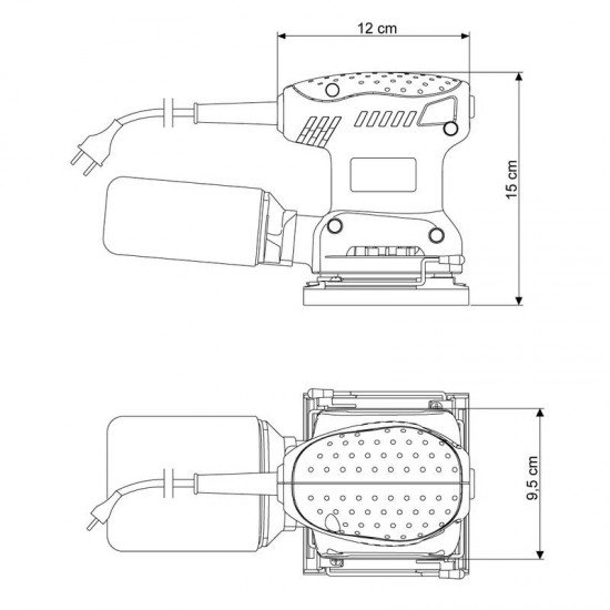 LIXADEIRA ORBITAL 210 W TRAMONTINA PARA USO PROFISSIONAL COM SISTEMA COLETOR DE PÓ