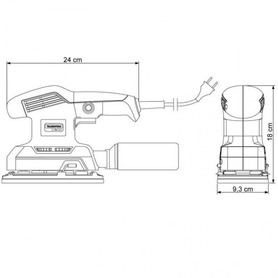 LIXADEIRA ORBITAL 240 W TRAMONTINA PARA USO PROFISSIONAL COM SISTEMA COLETOR DE PÓ