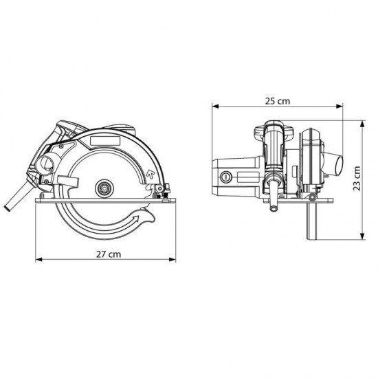 SERRA CIRCULAR 1400 W 7.1/4 TRAMONTINA PARA USO DOMÉSTICO
