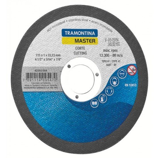 DIS. DE COR. FINO P/ACO INOX 4.1/2 TRAMONTINA