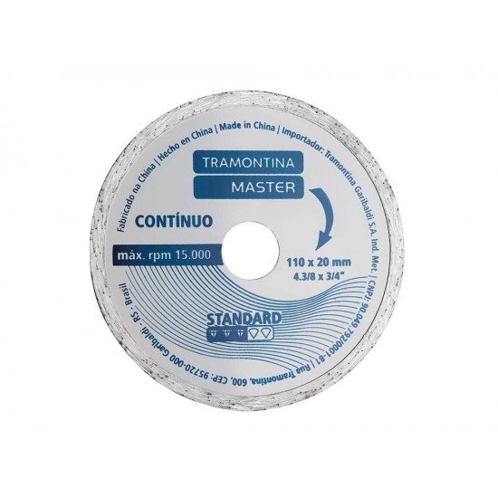 DISCO DIAMANTO CORTE CONTINUO 4.3 8 TRAMONTINA TRAMONTINA