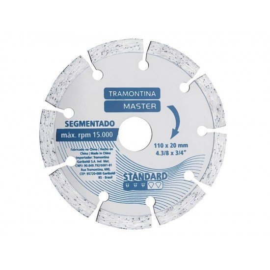 DISCO DIAMANTO CORTE SEGMENTA 4.3 8 TRAMONTINA TRAMONTINA