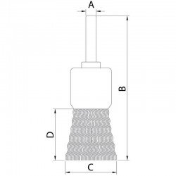 ESCOVA TIPO PINCEL ARAME ONDULADO COM HASTE 5 8X1 4 TRAMONTINA
