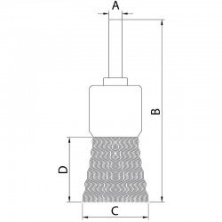 ESCOVA TIPO PINCEL ARAME ONDULADO COM HASTE 5 8X1 4 TRAMONTINA