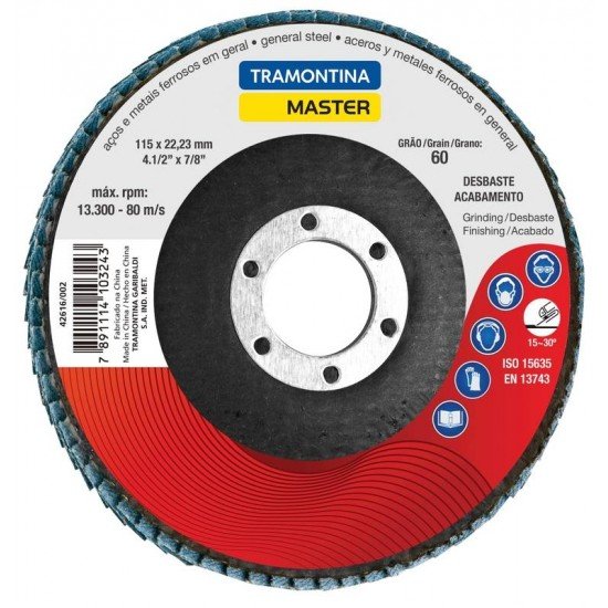 DISCO FLAP 4 1 2 GRAO 40 TRAMONTINA