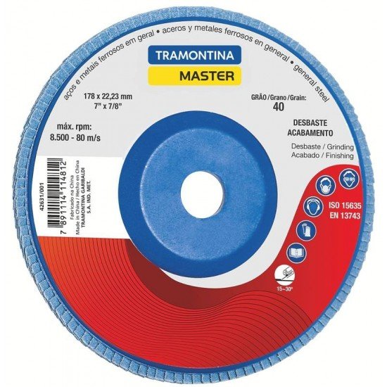 DISCO FLAP CONICO 7 GRAO 120 TRAMONTINA
