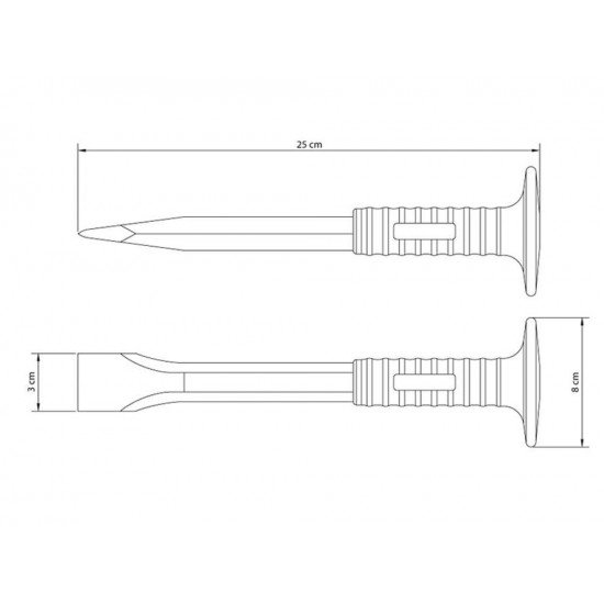 TALHADEIRA 12 CORPO SEXTAVADO EM ACO ESPECIAL PINTURA ELETROSTATICA COM EMPUNHADURA TRAMONTINA