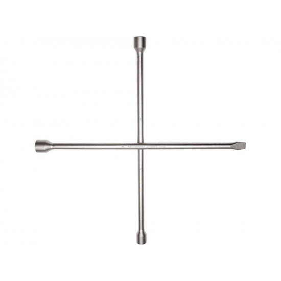 CHAVE DE RODA TIPO CRUZ 17X19X21+ESPATULA CORPO FORJADO EM ACO ESPECIAL CROMADO TRAMONTINA