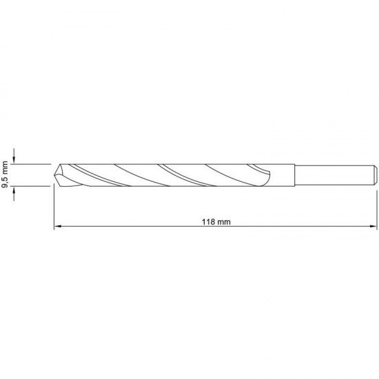 BROCA PARA ACO 9,5MM TRAMONTINA