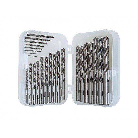 JOGO DE BROCAS PARA ACO 25 PECAS TAMANHO 1 AO 13 MM CORPO EM ACO RAPIDO HSS TRAMONTINA