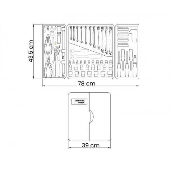 KIT DE FERRAMENTAS 110 PECAS TRAMONTINA