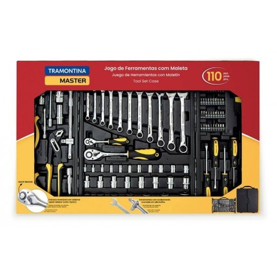 KIT DE FERRAMENTAS 110 PECAS TRAMONTINA