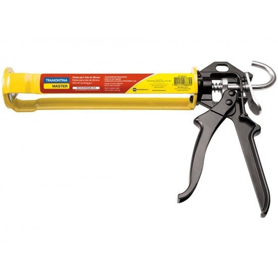 PISTOLA PARA TUBO DE SILICONE CORPO EM ACO COM PINTURA ELETROSTATICA PARA TUBOS DE 280ML TRAMONTINA