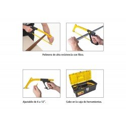 ARCO SERRA INJETADO AJUSTAVEL TAMANHO 12 CORPO EM POLIMERO COM REFORCO DE FIBRA TRAMONTINA