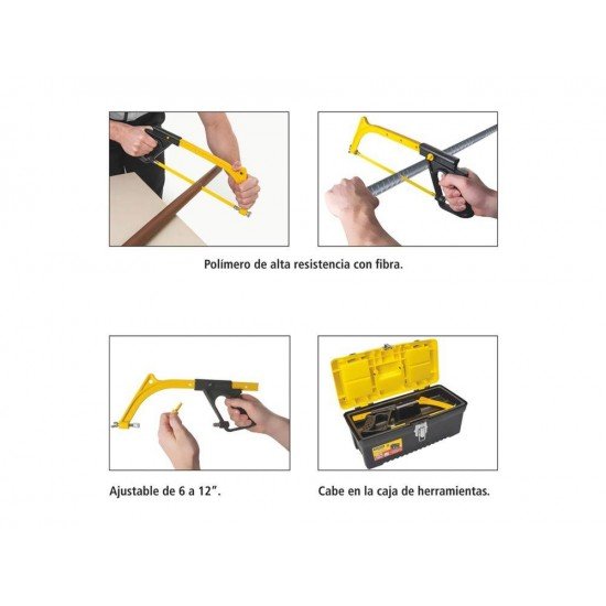 ARCO SERRA INJETADO AJUSTAVEL TAMANHO 12 CORPO EM POLIMERO COM REFORCO DE FIBRA TRAMONTINA