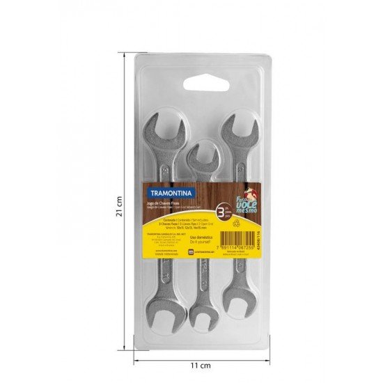 JOGO DE CHAVES FIXAS 3 PCS TRAMONTINA