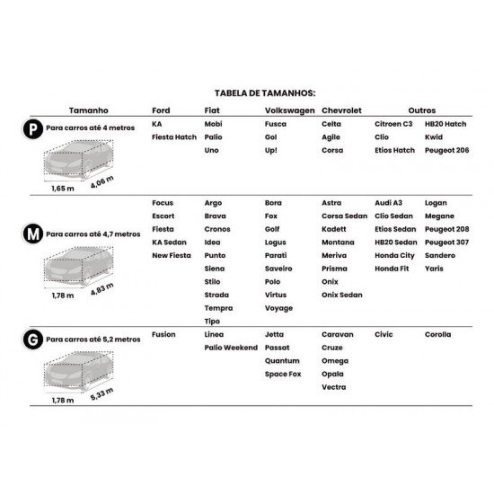 CAPA PROTETORA PARA CARROS TRAMONTINA TAMANHO G
