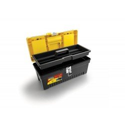 CAIXA PLASTICA TAMANHO 17 INJETADA TRAVAS METALICAS COM BANDEJA REMOVIVEL E TAMPA TRAMONTINA