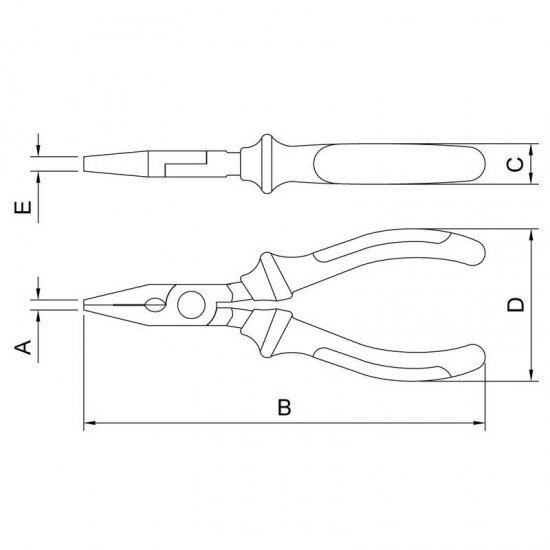 ALICATE BICO CHATO ISOLADO 1 000 V 6 TRAMONTINA
