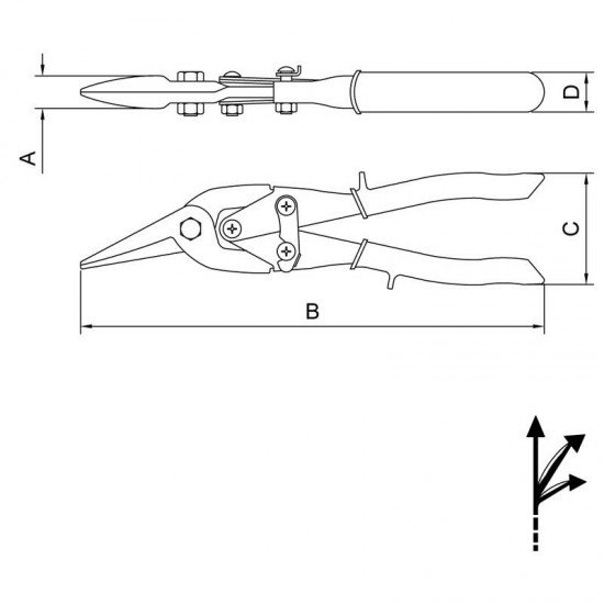 TESOURA DE AVIACAO CORTE DIREITO TRAMONTINA
