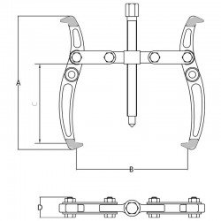 SACADOR DE POLIAS 2 GARRAS ARTICULADAS 3 TRAMONTINA