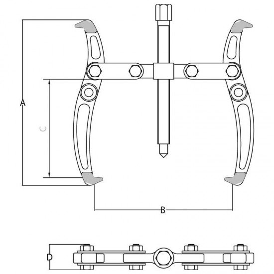 SACADOR DE POLIAS 2 GARRAS ARTICULADAS 3 TRAMONTINA