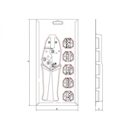 JOGO ALICATE CRIMPADOR E MANDIBULAS - 6 PECAS TRAMONTINA