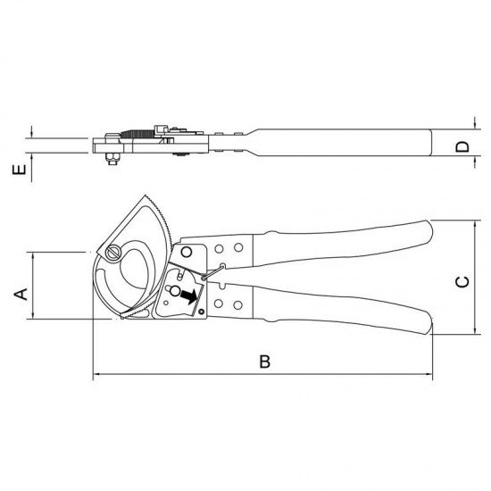 ALICATE CORTA CABOS 10 TRAMONTINA