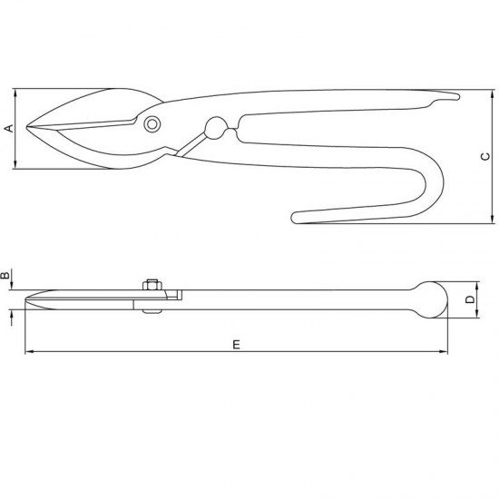 TESOURA PARA CORTA CHAPA MODELO PORTUGUES 8 TRAMONTINA