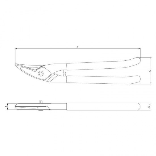 TESOURA CORTA CHAPAS MODELO PINGUIM (ALEMAO) - CORTE DIREITO 12 TRAMONTINA