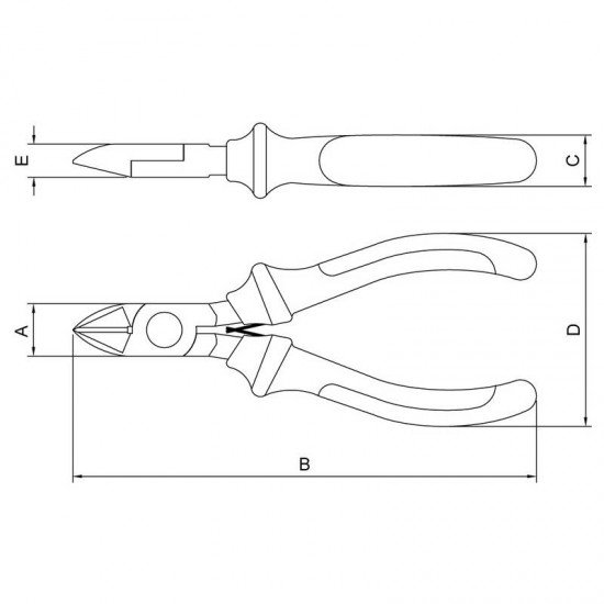ALICATE PARA ELETRONICA CORTE DIAGONAL 4 TRAMONTINA