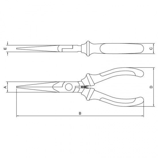 ALICATE PARA ELETRONICA BICO LONGO 6 TRAMONTINA