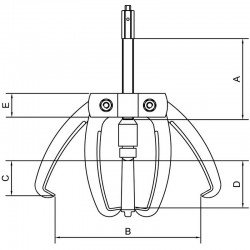 SACADOR DE POLIAS HIDRAULICO 3 GARRAS ARTICULADAS ROSCA FINA 8 TRAMONTINA