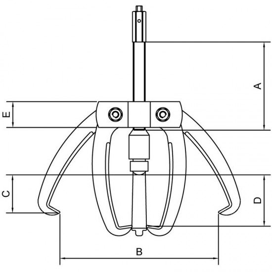 SACADOR DE POLIAS HIDRAULICO 3 GARRAS ARTICULADAS ROSCA FINA 8 TRAMONTINA