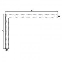 ESQUADRO METALICO 600 MM TRAMONTINA