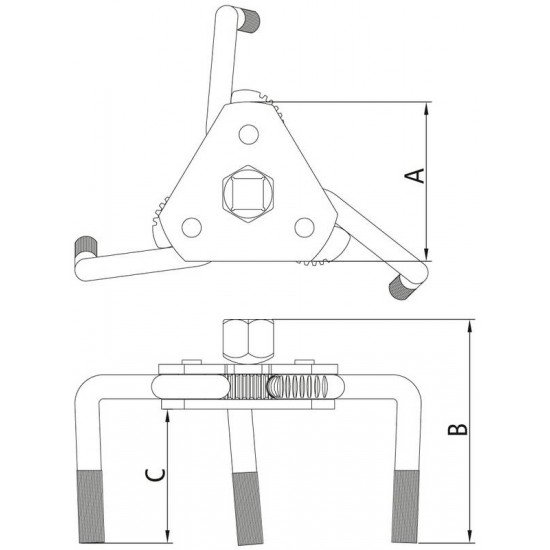 CHAVE PARA FILTRO DE OLEO 3 GARRAS 63-120 MM TRAMONTINA