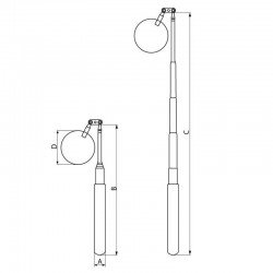 EXTENSAO TELESCOPICA COM ESPELHO ARTICULADO 360° TRAMONTINA