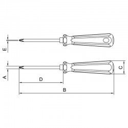 CH. DE FENDA P. CRUZ.3X150 -1/8X6 TRAMONTINA
