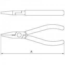 ALICATE PONTA CHATA EM COBRE-BERILIO 6 TRAMONTINA