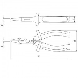 ALICATE MEIA CANA ISOLADO IEC 60900 - 6 TRAMONTINA