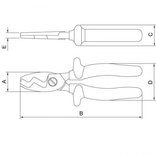 ALICATE CORTA-CABOS ISOLADO IEC 60900 - 8 TRAMONTINA